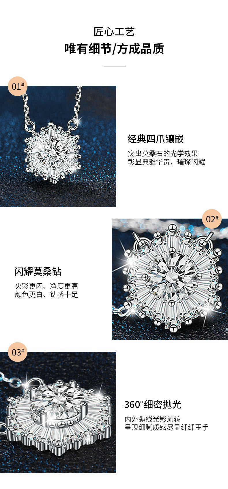 925 Sterling Silver Ice Flower Necklace for Women, Ins Style, High-end D-Color Moissanite Choker Jewelry