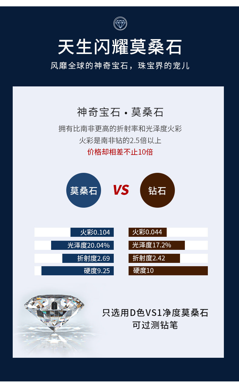 一鹿有你莫桑石开口戒指925纯银韩版森系鹿角女戒圣诞节礼物饰品