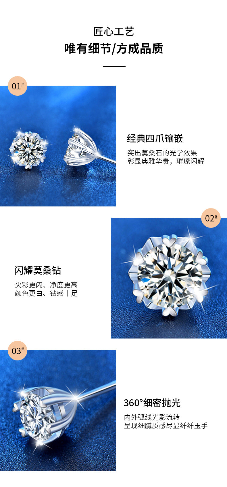 925 Silver Moissanite Snowflake Earrings, Luxurious and Unique Design Earrings, Christmas Accessories