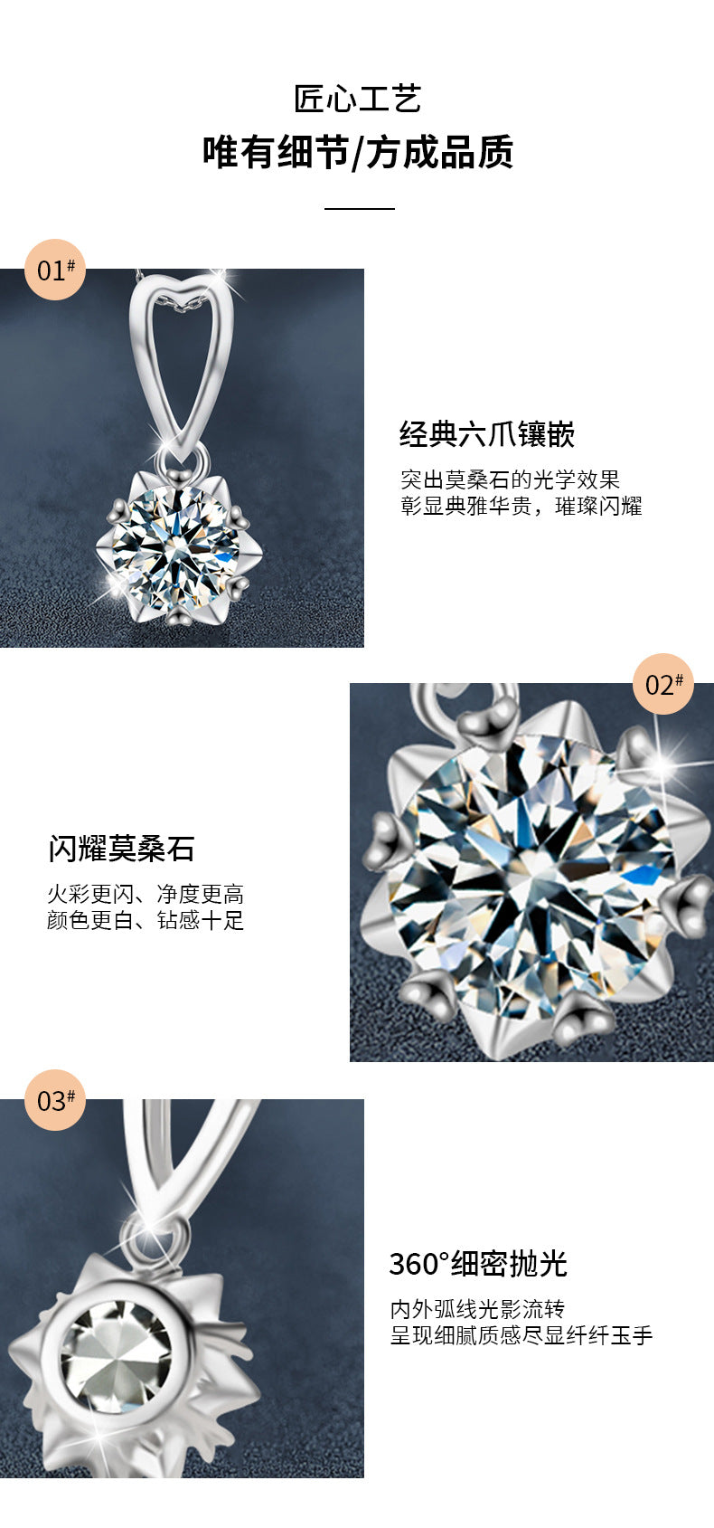 925 Silver Heart Moissanite Necklace, Colorfast, Women's Autumn Winter Luxury High-end Collar Chain, Ins Unique