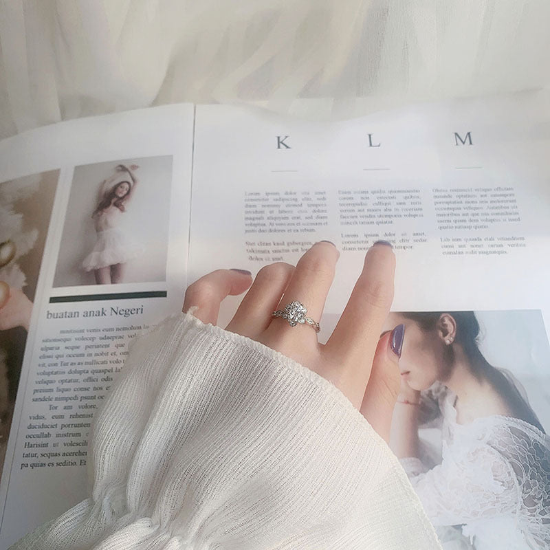Original 925 Sterling Silver Ring for Women, Minimalist Moissanite Hand Jewelry, Unique Hexagram Fashion Engagement Ring