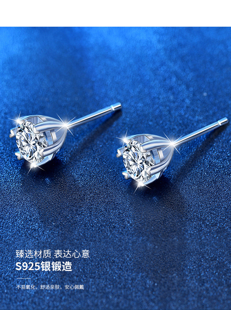 925 Silver Moissanite Snowflake Earrings, Luxurious and Unique Design Earrings, Christmas Accessories