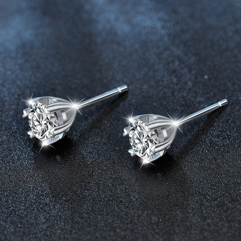 925 Silver Moissanite Snowflake Earrings, Luxurious and Unique Design Earrings, Christmas Accessories