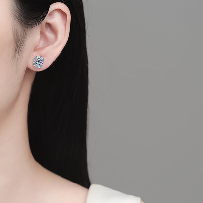 Starlight Oval Moissanite Earrings