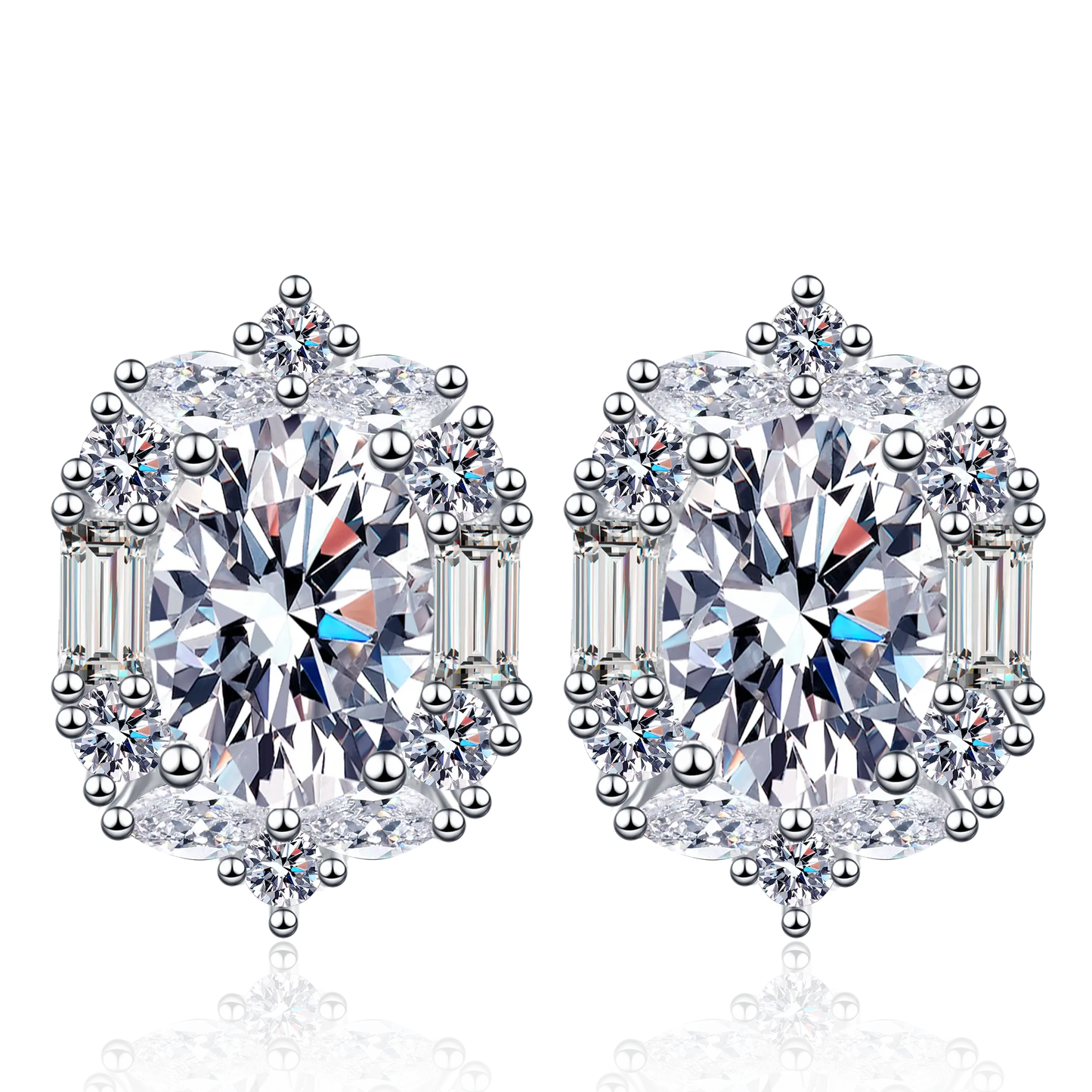 Starlight Oval Moissanite Earrings