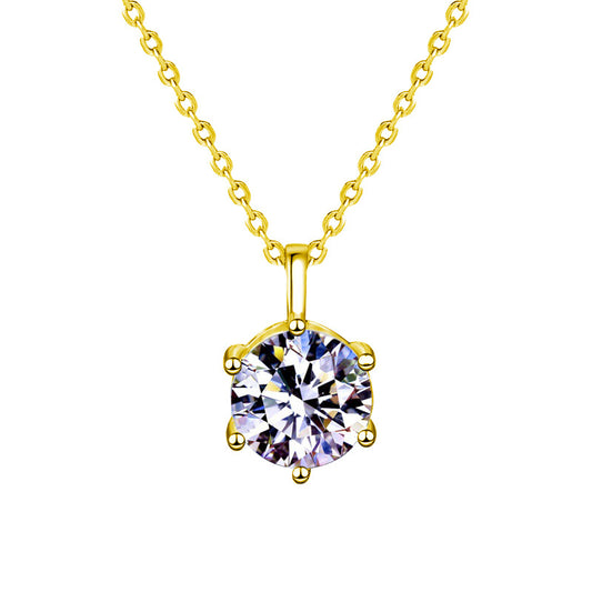 Moissanite 925 Sterling Silver Necklace Versatile Pendant Niche Design Jewelry Wholesale 520 Gift Accessories for Women